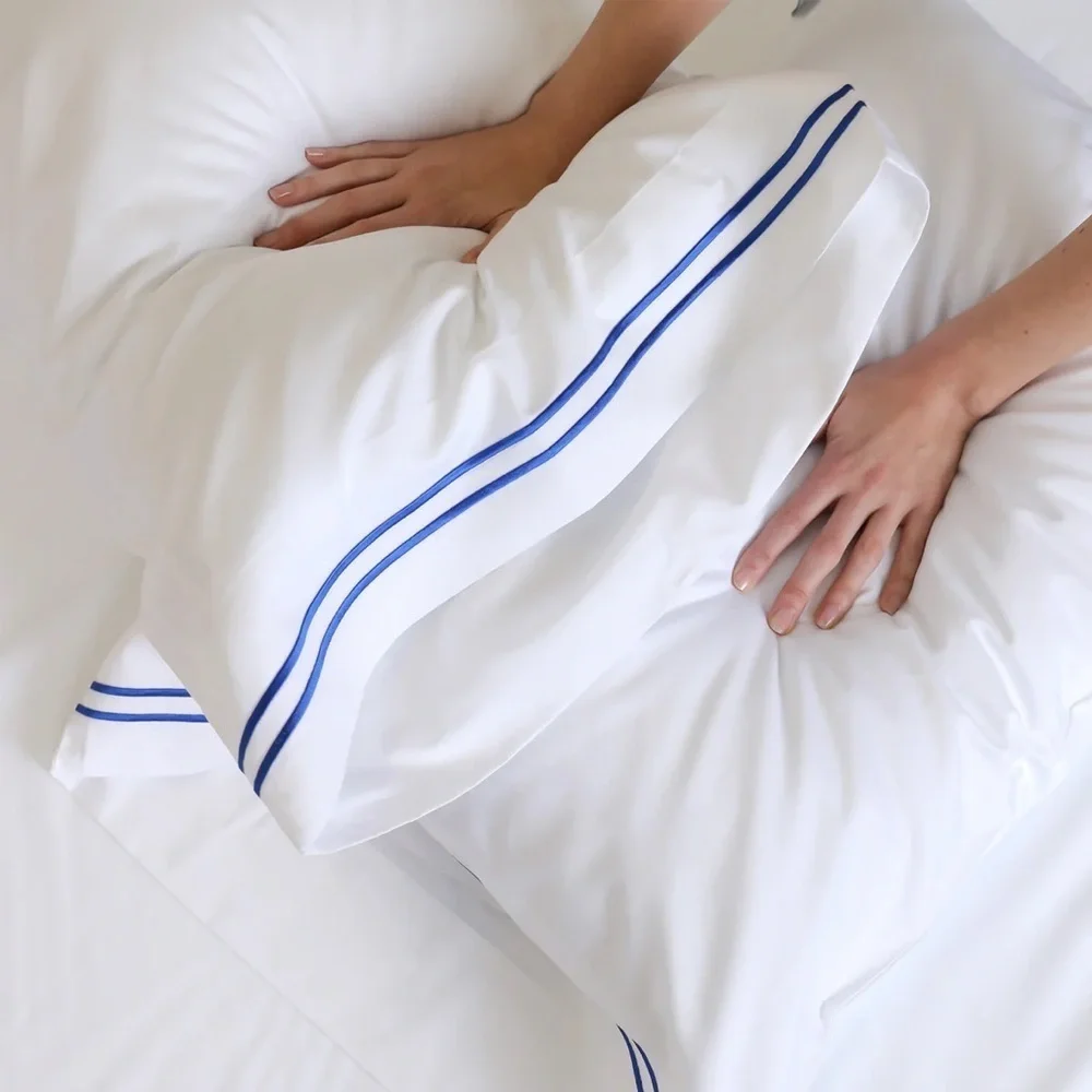 NEW SUBRTEX Luxury Cotton Pillowcase Set for Hair and Skin - Tencel Shams 2-Pack